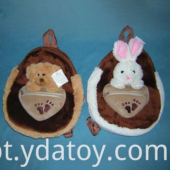 Comfortable plush rabbit animal backpack